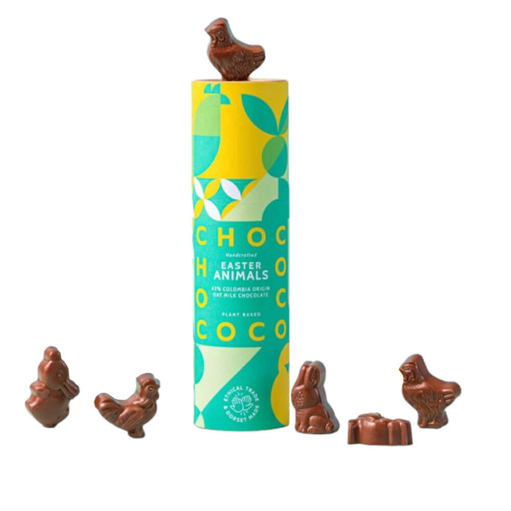 Chococo Oatmilk Chocolate Easter Shapes Tube 100g